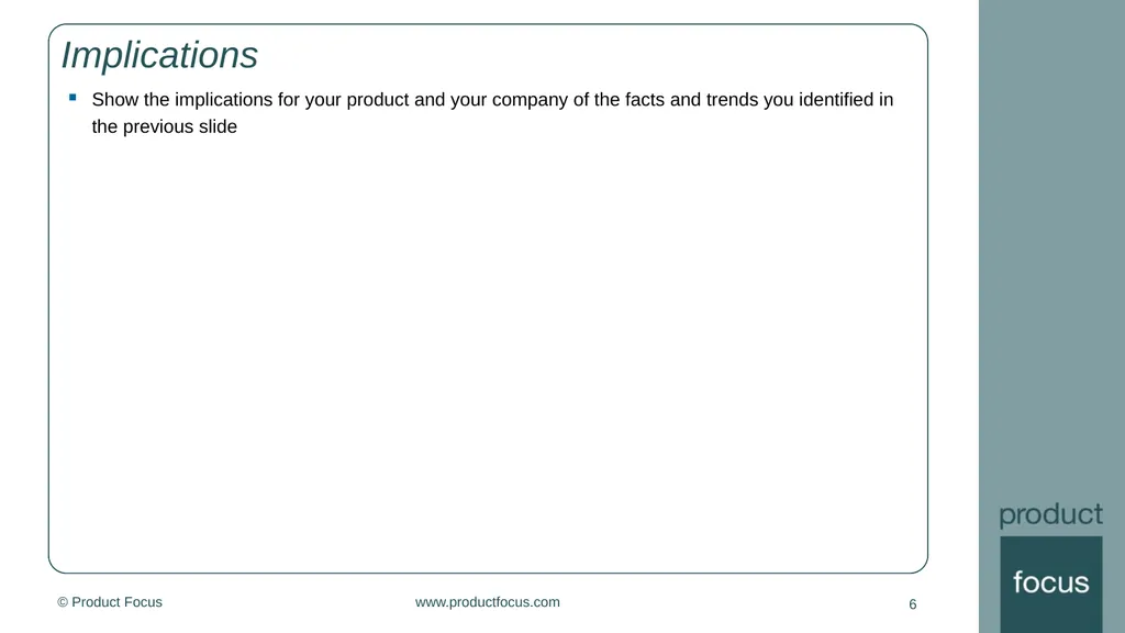[enter product name here] Product strategy 1 - slide 6 of 11