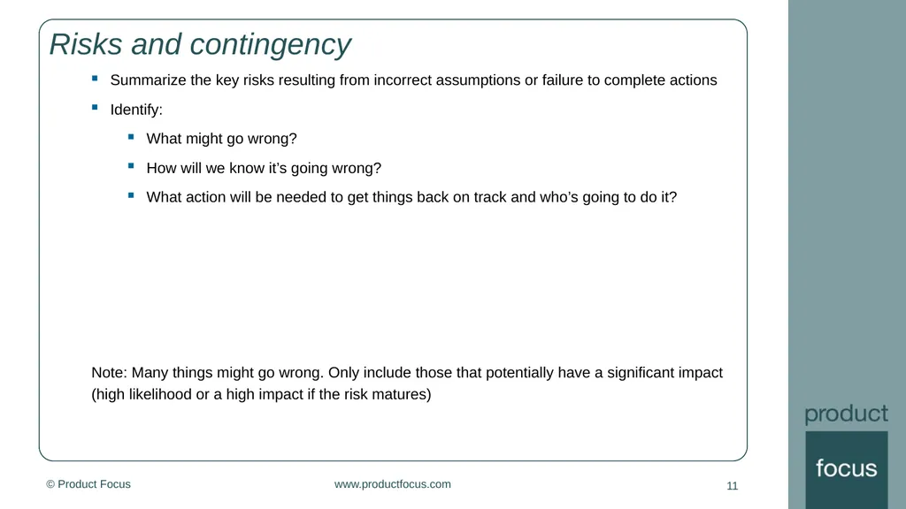 [enter product name here] Product strategy 1 - slide 11 of 11