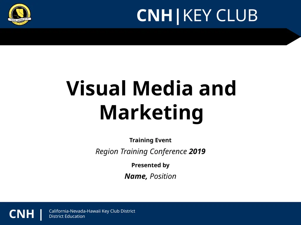Visual Media and Marketing Name, Position Region - slide 1 of 15