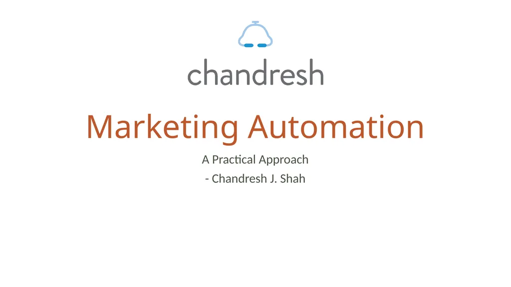 Marketing Automation A Practical Approach -