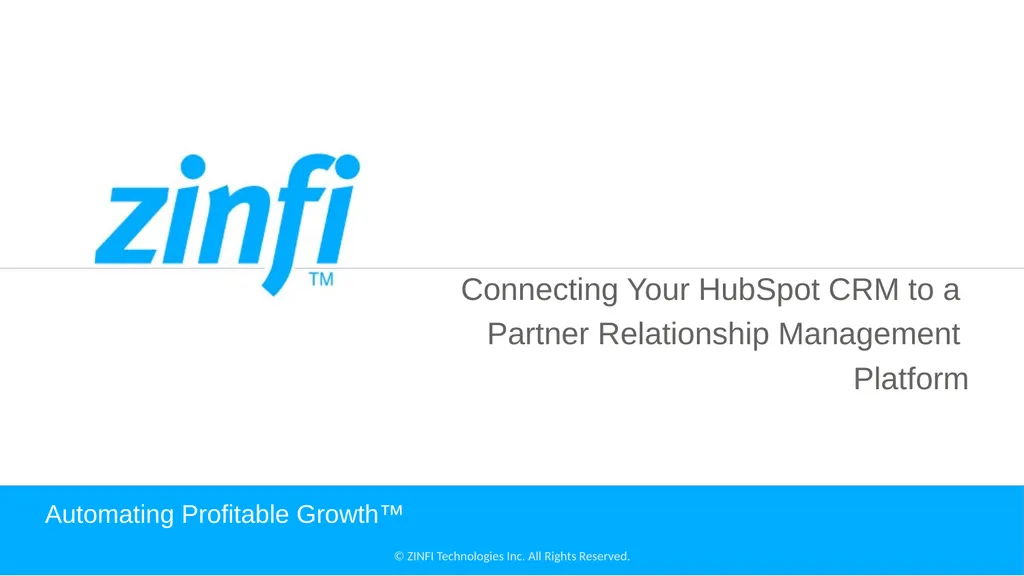 Connecting Your HubSpot CRM to a Partner - slide 1 of 11