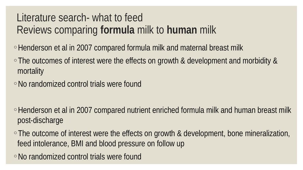 Systematic review: feeding practices for LBW - slide 4 of 21