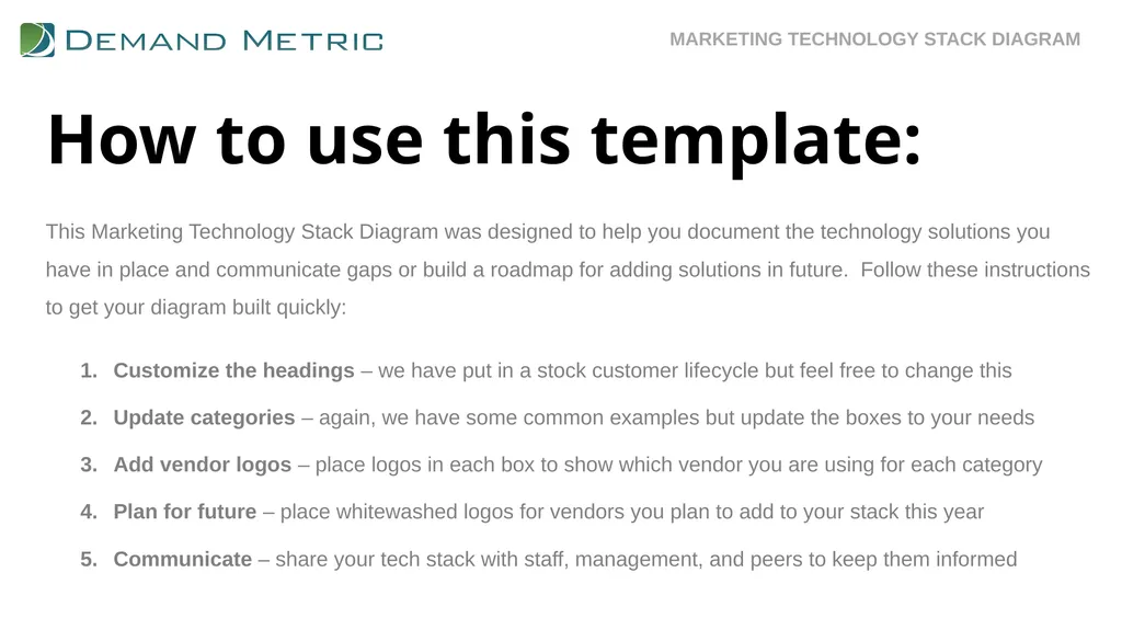 MARKETING TECHNOLOGY STACK DIAGRAM This Marketing - slide 1 of 2