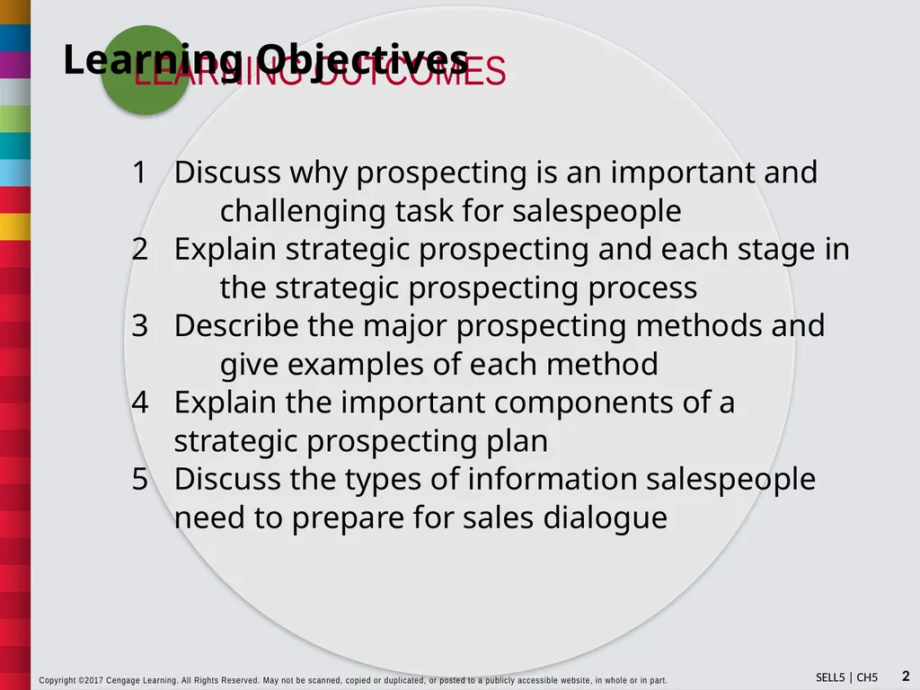 Strategic Prospecting and Preparing for Sales - slide 2 of 16
