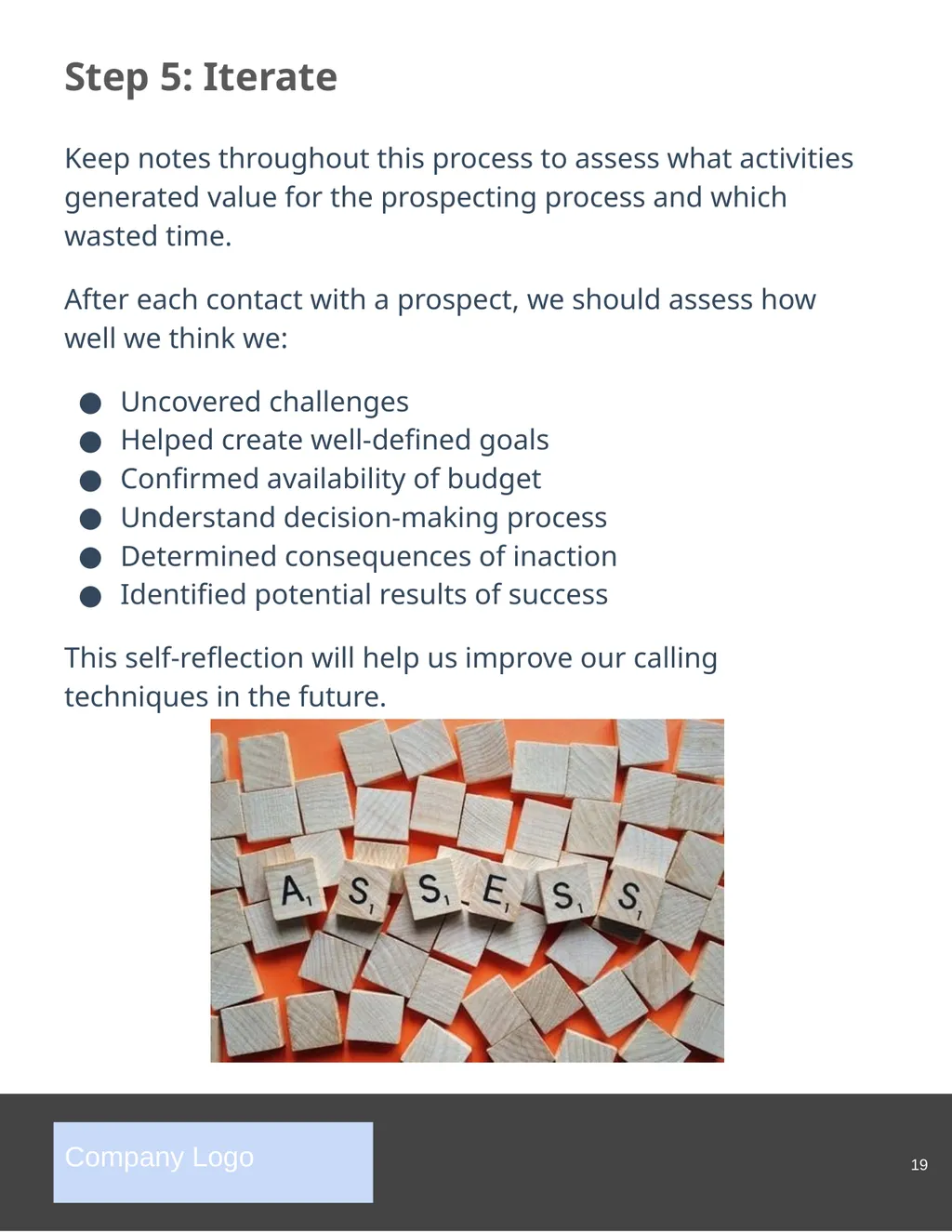 The Complete Guide to Sales Prospecting Company - slide 19 of 23