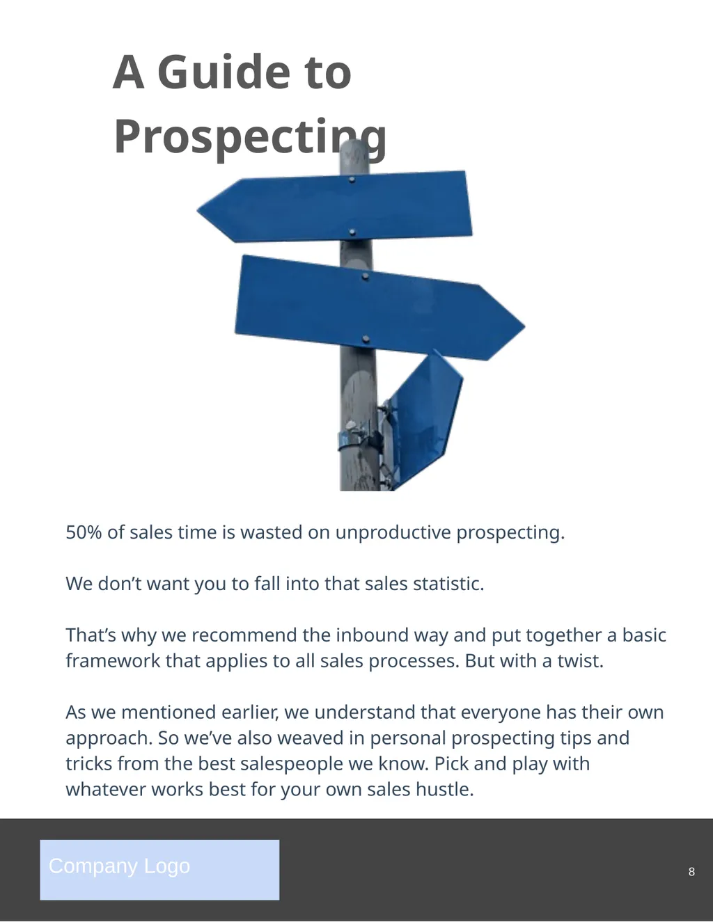 The Complete Guide to Sales Prospecting Company - slide 8 of 23