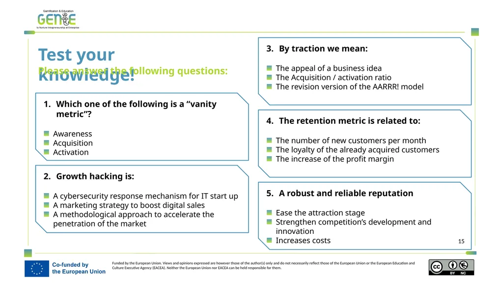 A user guide introduction to the AARRR! funnel - slide 15 of 19