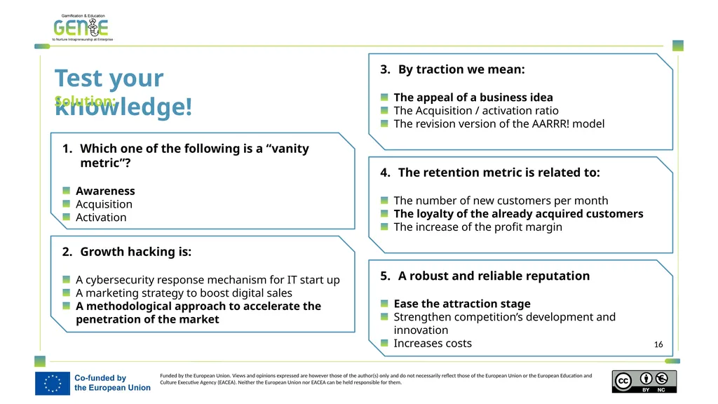 A user guide introduction to the AARRR! funnel - slide 16 of 19