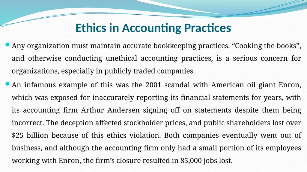 ETHICAL CONSIDERATIONS, CODE OF CONDUCT IN FRAUD - slide 34 of 50