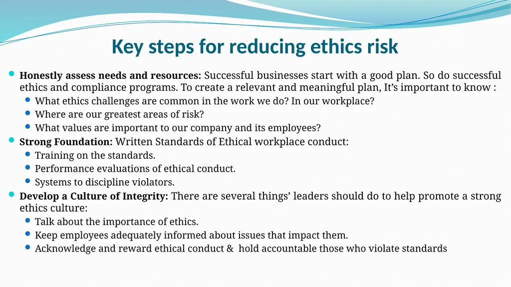 ETHICAL CONSIDERATIONS, CODE OF CONDUCT IN FRAUD - slide 37 of 50