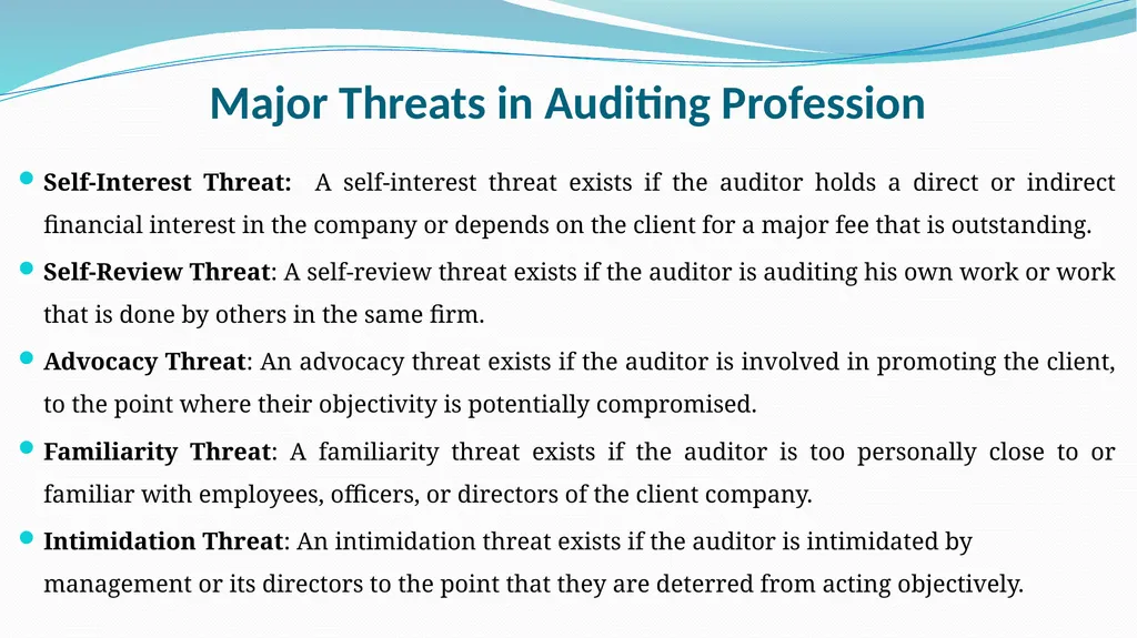 ETHICAL CONSIDERATIONS, CODE OF CONDUCT IN FRAUD - slide 39 of 50