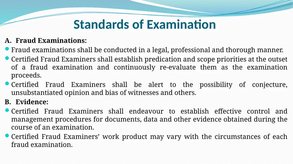 ETHICAL CONSIDERATIONS, CODE OF CONDUCT IN FRAUD - slide 48 of 50