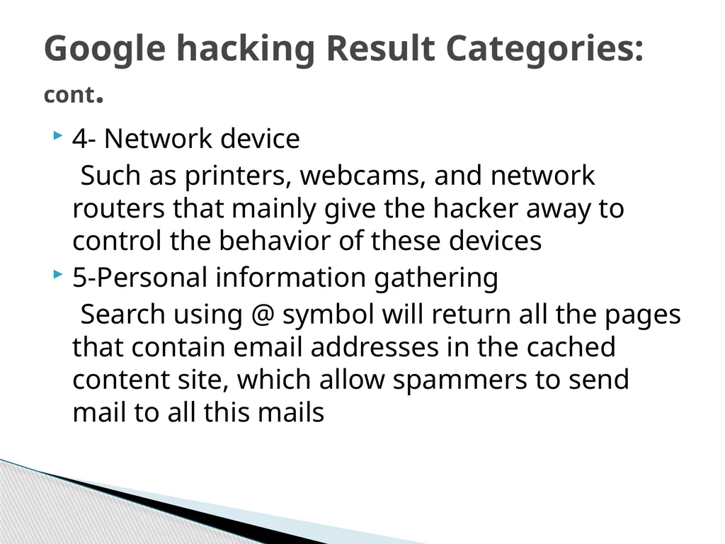 Google Hacking Ahmad Radaideh Abstract - slide 11 of 16