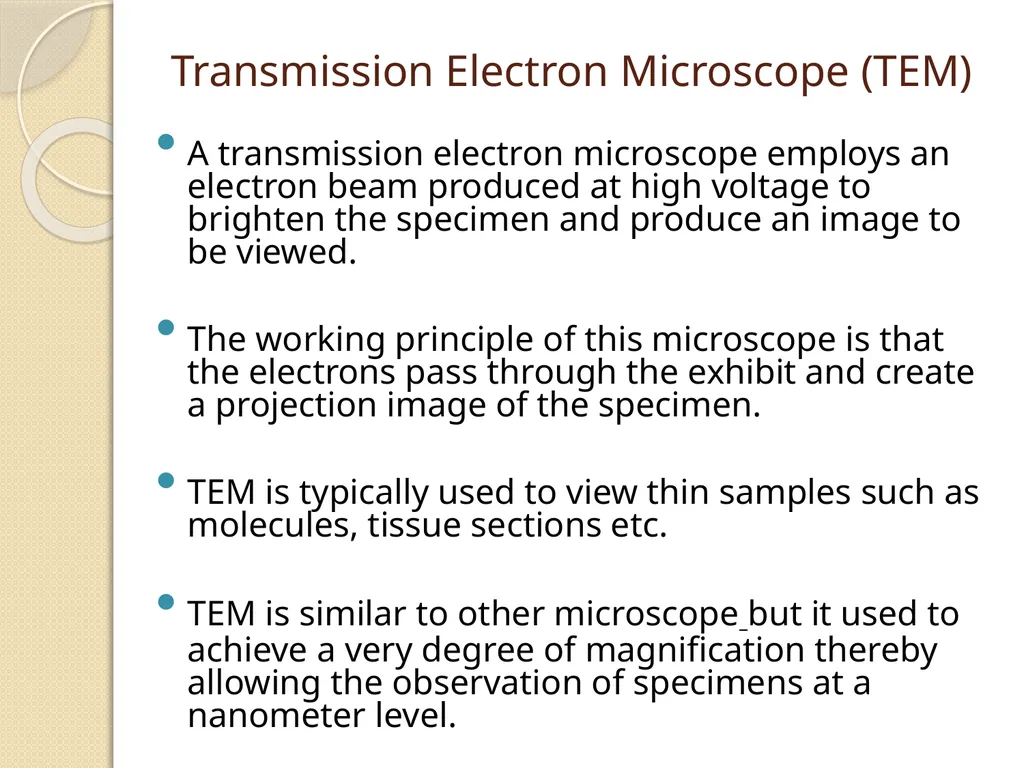 Electron microscope By Dr. Nelson Xess Department - slide 4 of 10
