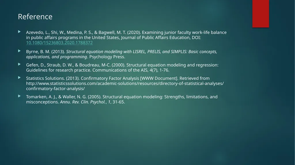 The Basics of Structural Equation Modeling (SEM) - slide 21 of 21