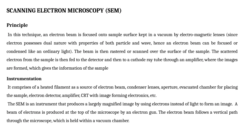 SCANNING ELECTRON MICROSCOPY, TRANSMISSION - slide 2 of 14