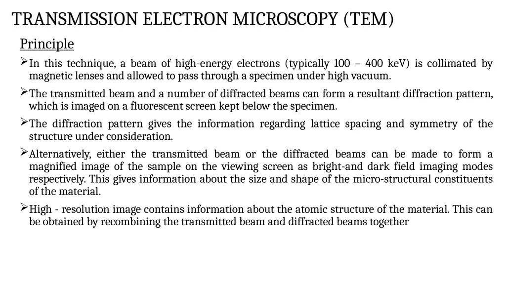 SCANNING ELECTRON MICROSCOPY, TRANSMISSION - slide 5 of 14