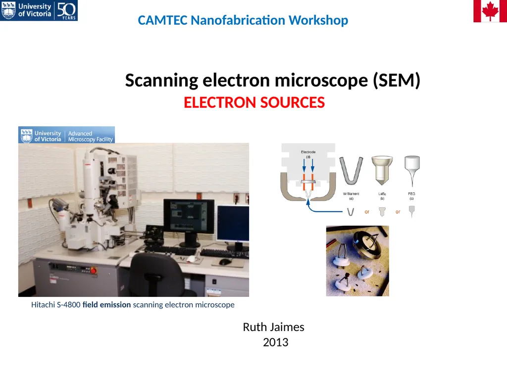 Scanning electron microscope (SEM) ELECTRON - slide 1 of 12