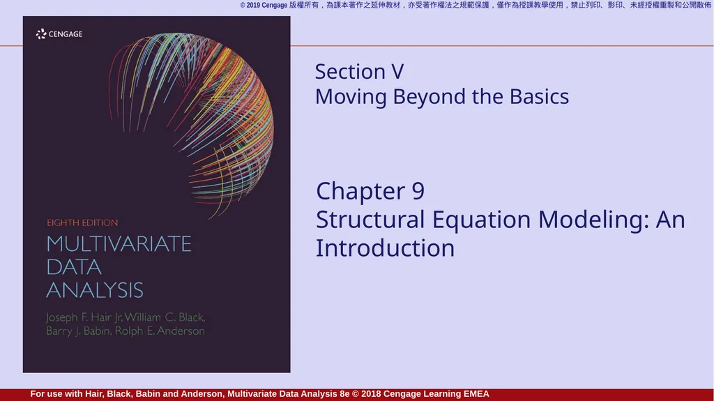 Chapter 9 Structural Equation Modeling: An - slide 1 of 23