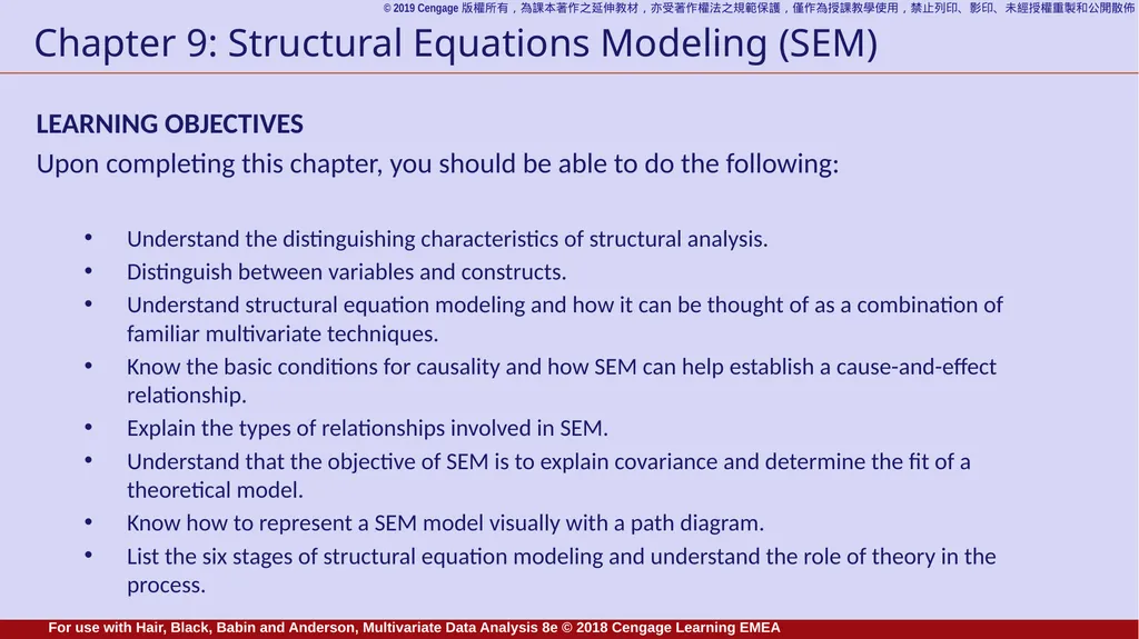 Chapter 9 Structural Equation Modeling: An - slide 2 of 23