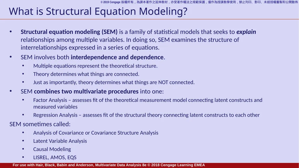 Chapter 9 Structural Equation Modeling: An - slide 3 of 23