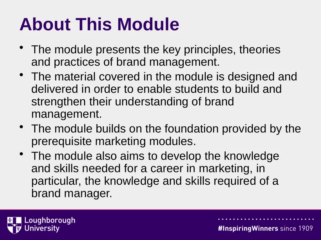 BSB105 Global Brand Management About This Module - slide 2 of 9