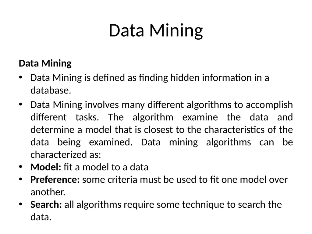Data Mining Prof V B More Data Mining Data Mining - slide 2 of 15
