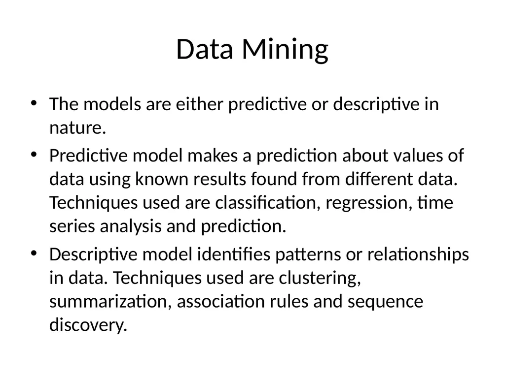 Data Mining Prof V B More Data Mining Data Mining - slide 3 of 15