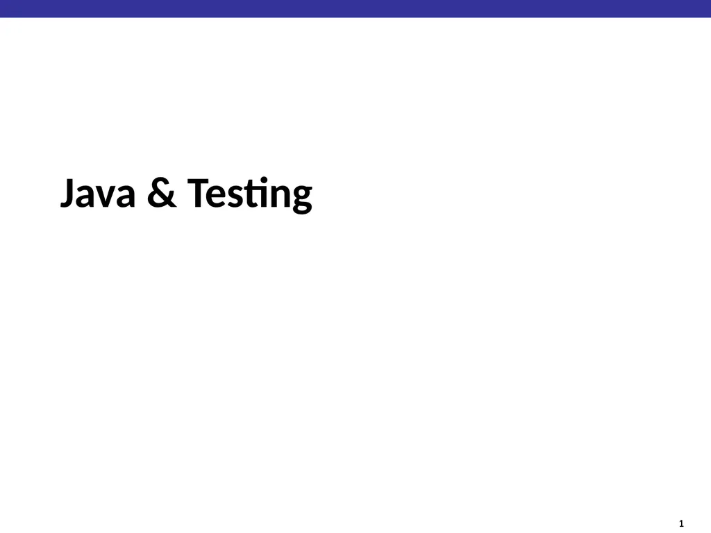 Java & Testing Things to have been doing Join UIUC - slide 1 of 18