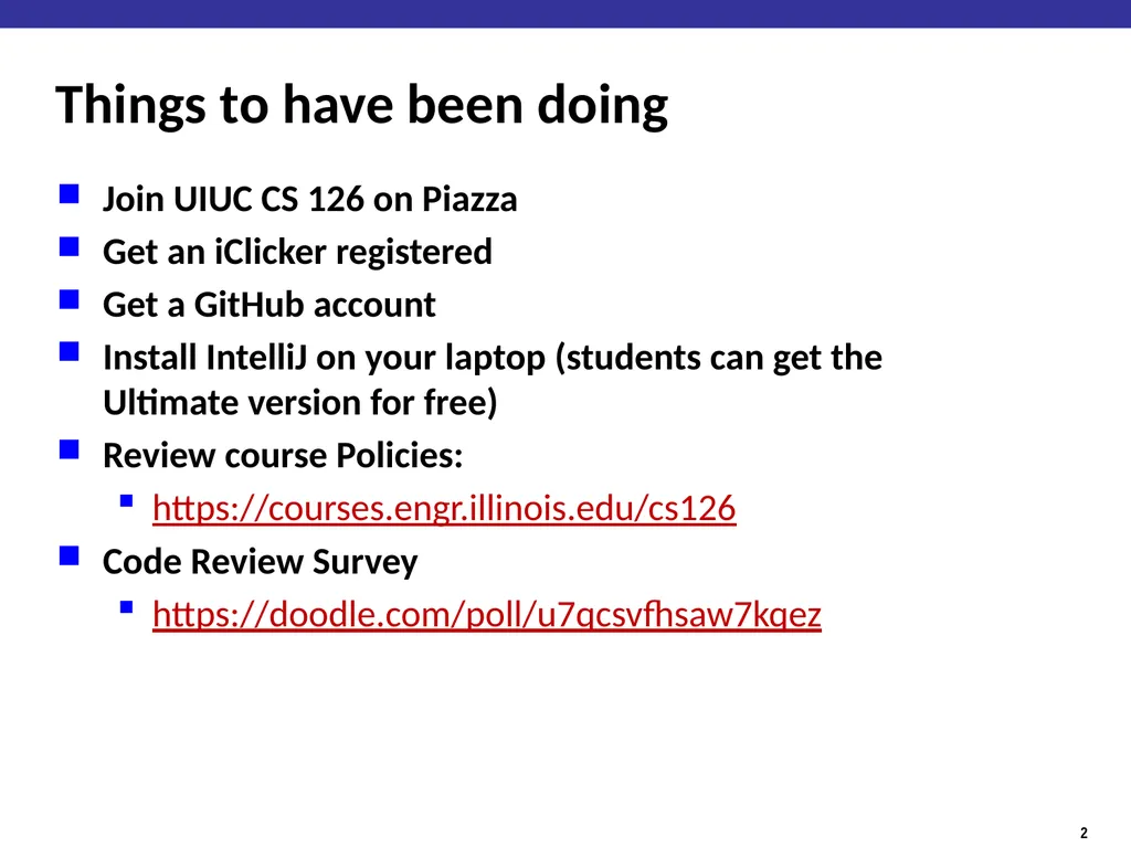 Java & Testing Things to have been doing Join UIUC - slide 2 of 18