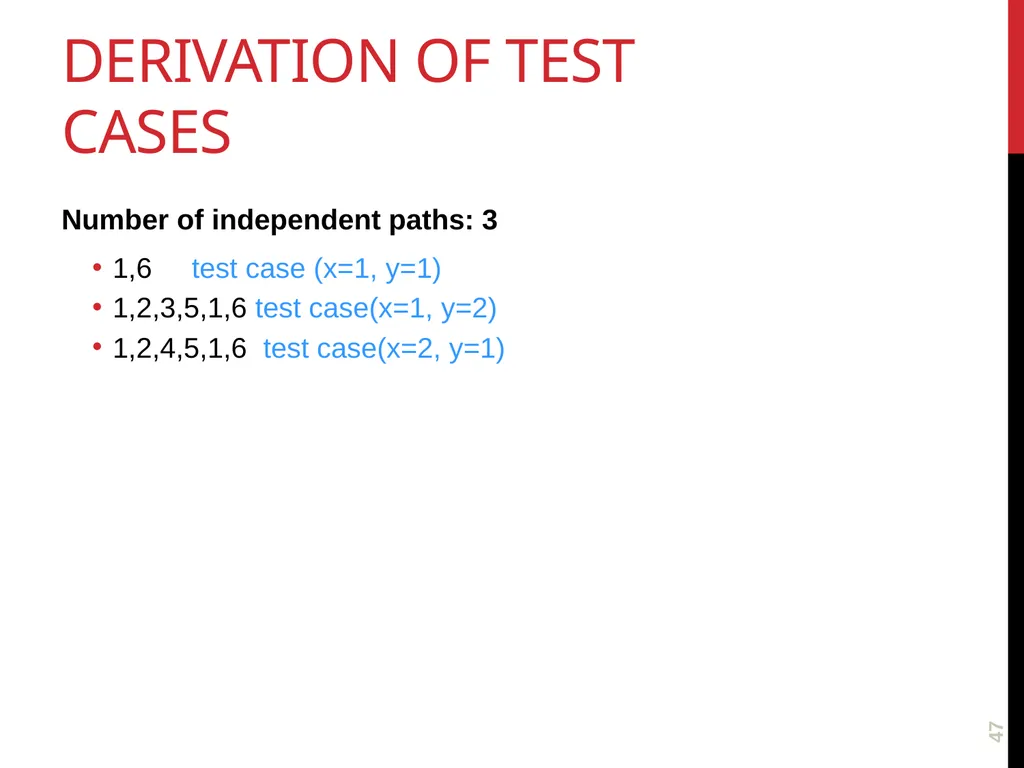 Software TestIng White box testing 1 Glass - slide 47 of 50