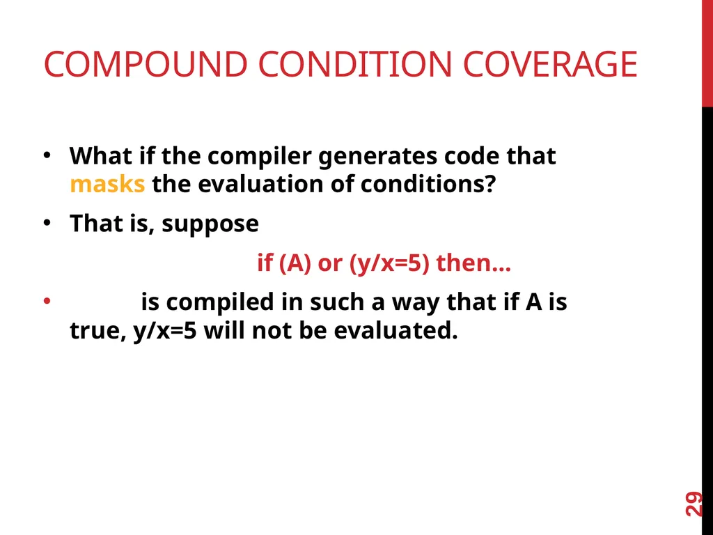 Software TestIng White box testing 1 Glass - slide 29 of 50