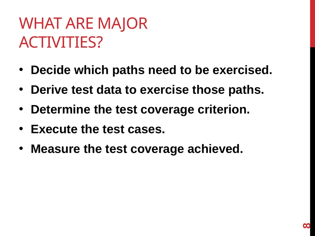 Software TestIng White box testing 1 Glass - slide 8 of 50