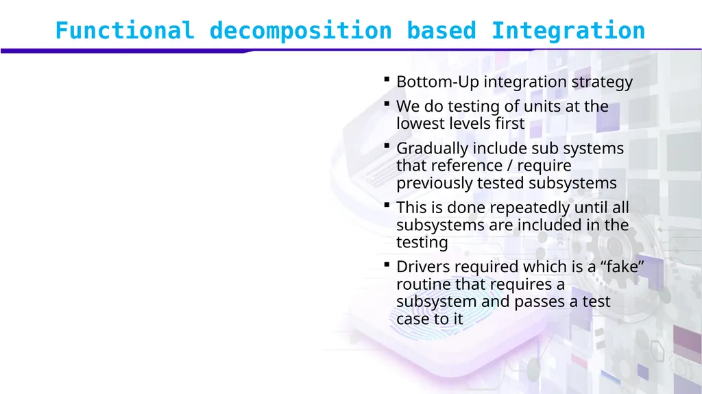 Software Verification and Validation Lecture No. 7 - slide 20 of 49