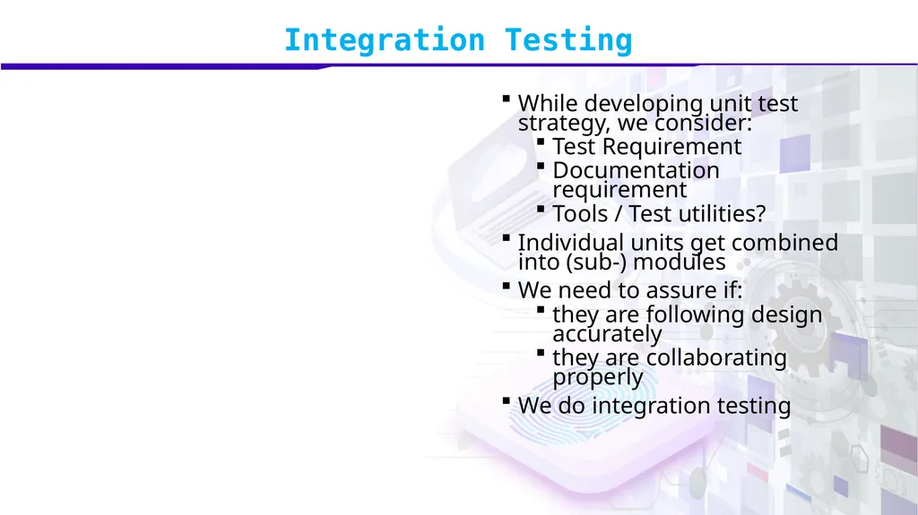 Software Verification and Validation Lecture No. 7 - slide 4 of 49