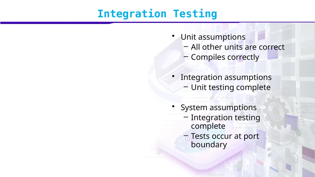 Software Verification and Validation Lecture No. 7 - slide 5 of 49