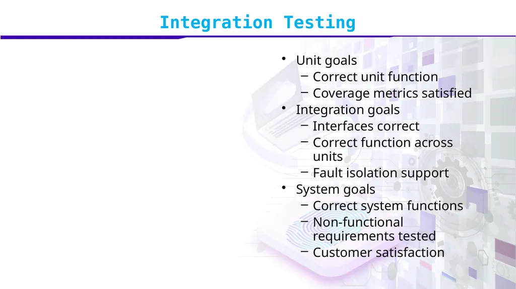 Software Verification and Validation Lecture No. 7 - slide 6 of 49