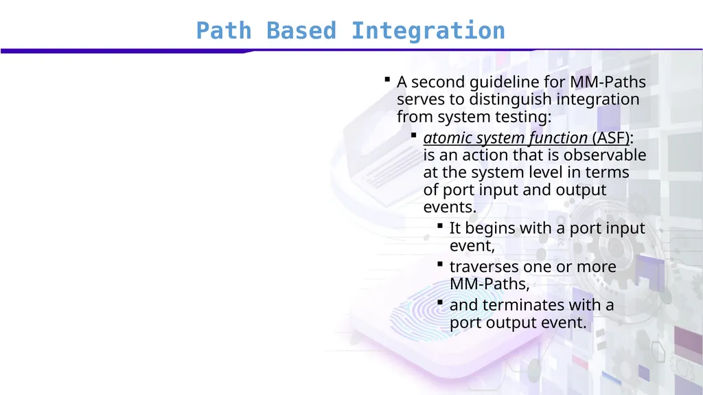 Software Verification and Validation Lecture No. 7 - slide 44 of 49