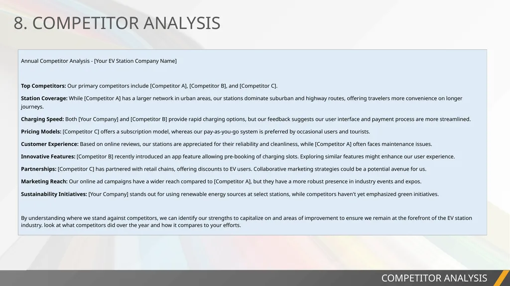 PROJECT REPORT ANNUAL MARKETING REPORT EXAMPLE - slide 10 of 13