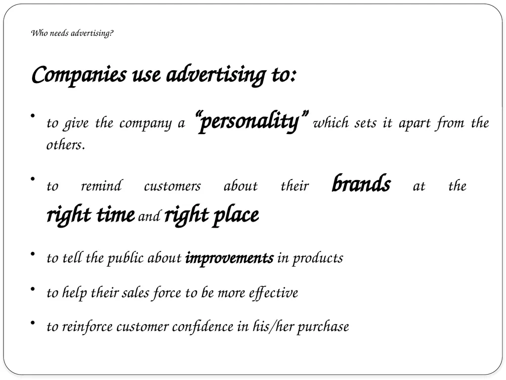 Prof. Swati What is advertising?? The term - slide 9 of 28