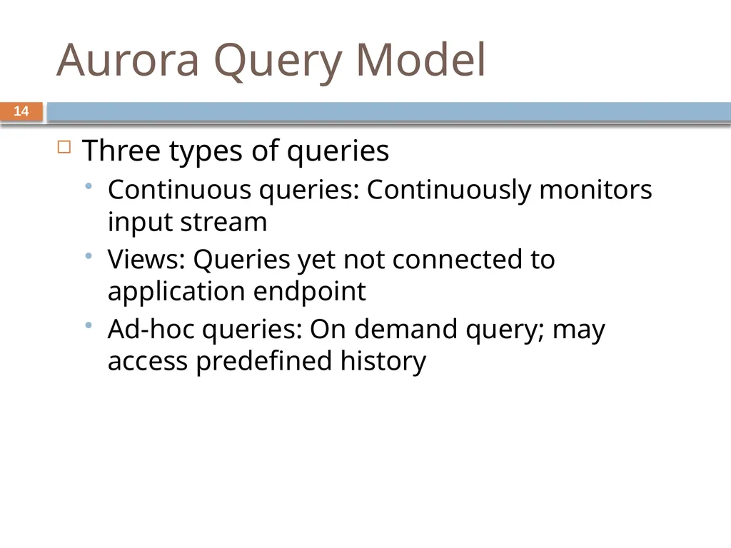 Monitoring streams: a new class of data management - slide 14 of 58