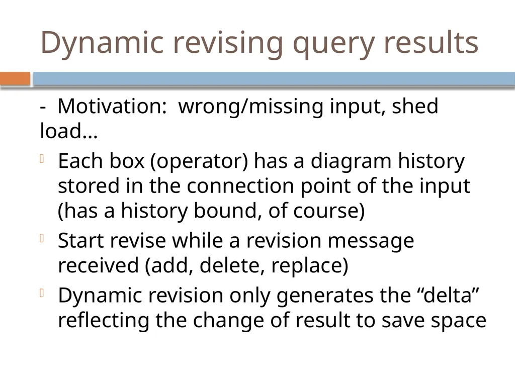 Monitoring streams: a new class of data management - slide 49 of 58
