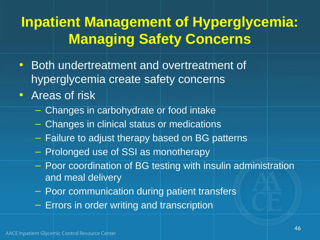 Management of Inpatient Hyperglycemia in Special - slide 46 of 61