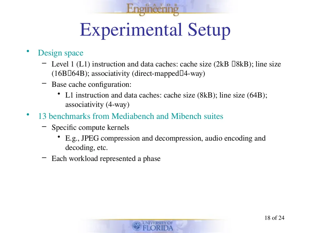 Energy-efficient Phase-based Cache Tuning of - slide 18 of 24
