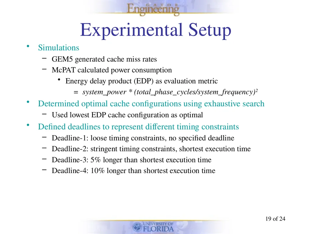 Energy-efficient Phase-based Cache Tuning of - slide 19 of 24