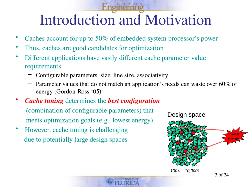 Energy-efficient Phase-based Cache Tuning of - slide 3 of 24