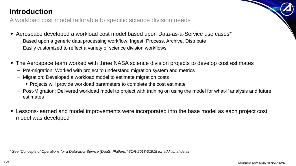 NASA Science Mission Directorate Core Data and - slide 20 of 26