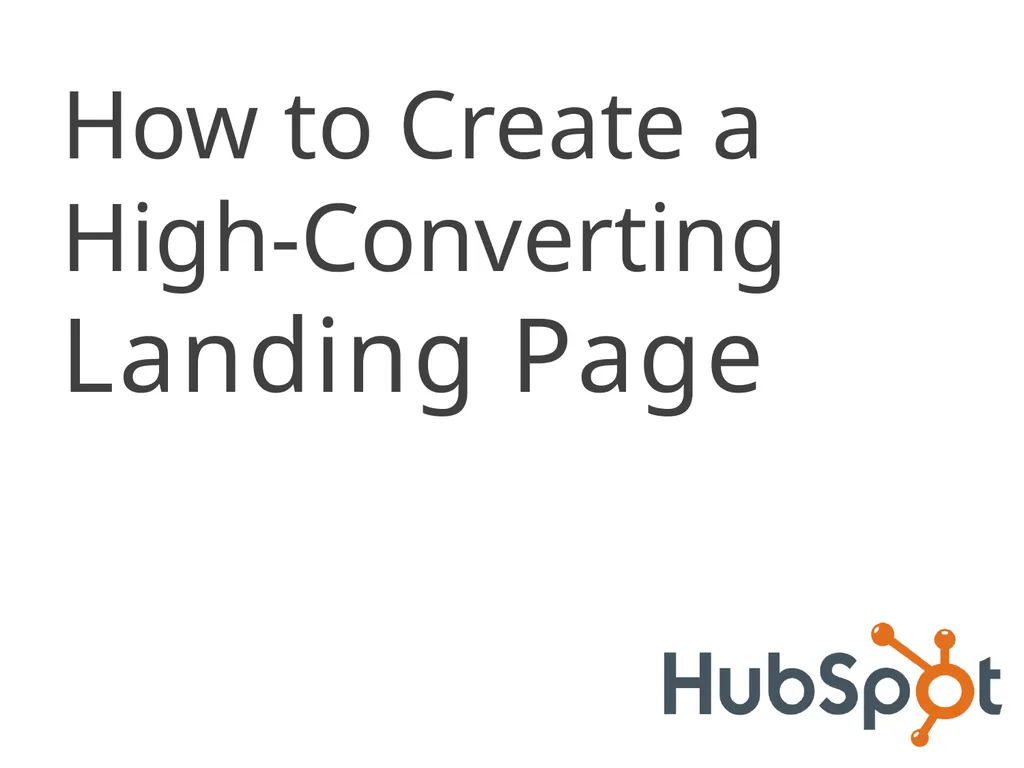 How to Create a High-Converting Landing Page TABLE - slide 1 of 30