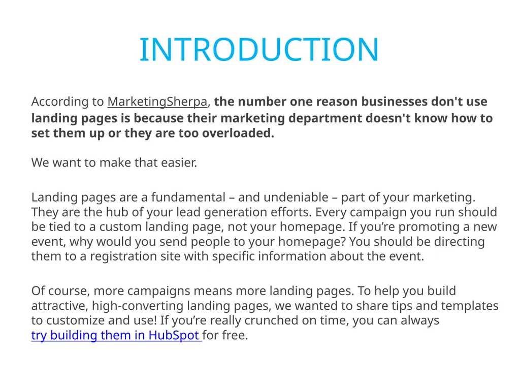 How to Create a High-Converting Landing Page TABLE - slide 3 of 30