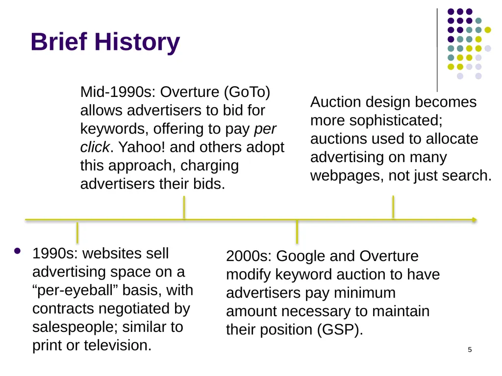 Sponsored Search Auctions 1 2 Traffic estimator - slide 5 of 36
